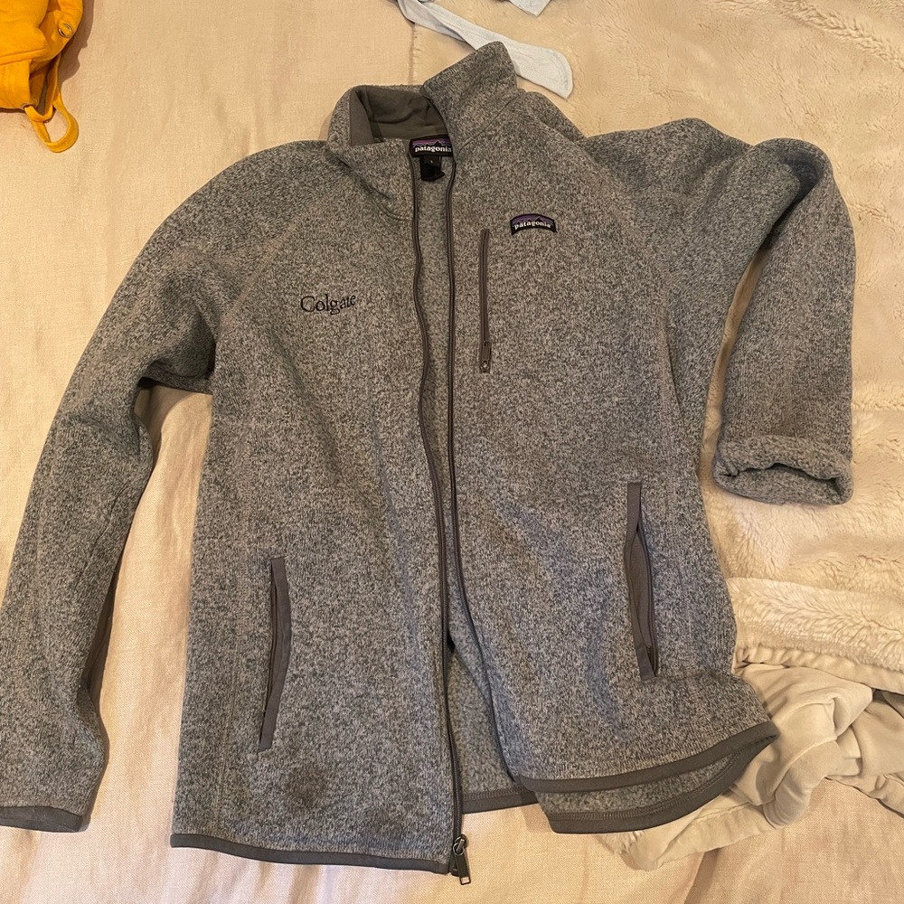Heather Grey Patagonia Zip Fleece